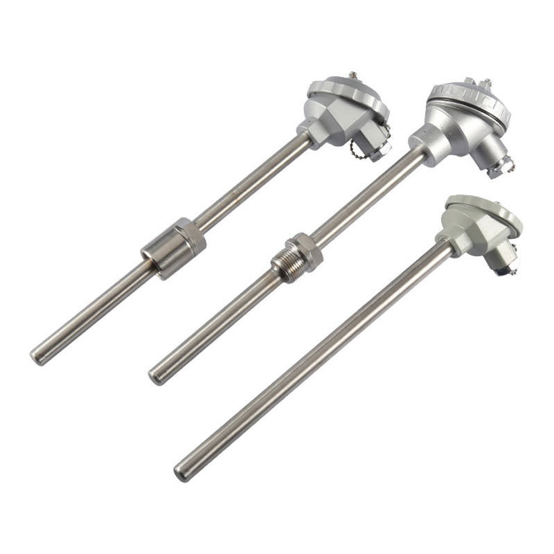 Insulated, hindi tinatagusan ng tubig, hindi tinatablan ng pagsusuot ng thermocouple na hindi kinakalawang na asero na materyal 1800°C K-type na thermocouple PT100 RTD-type na probe thermocouple