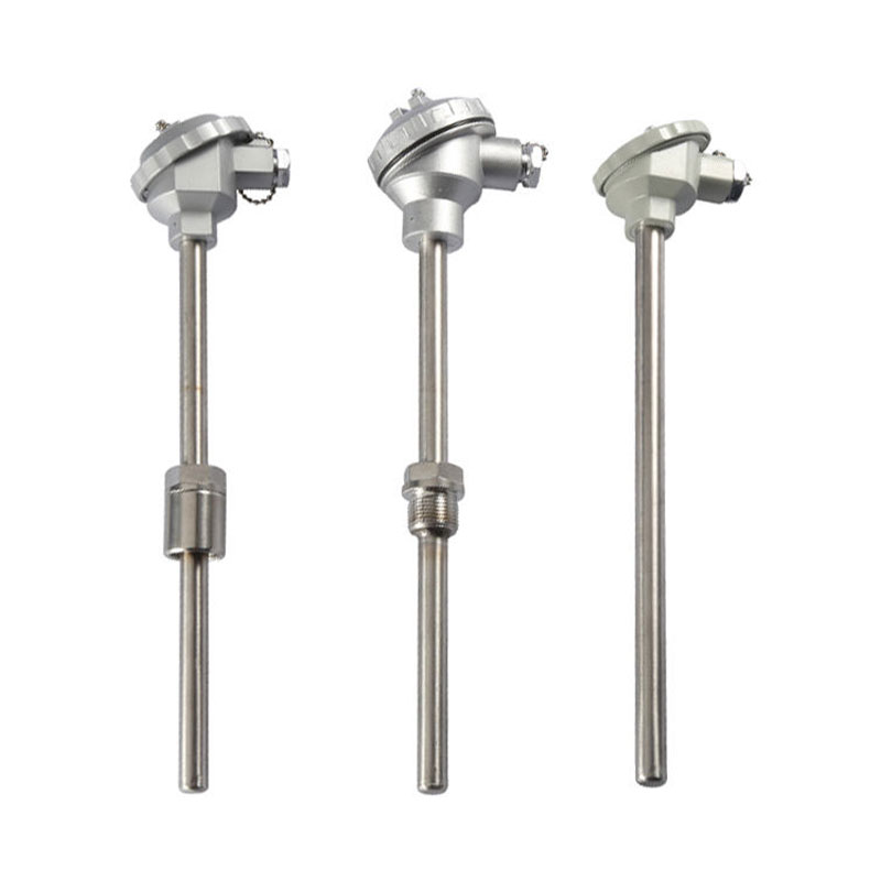 Insulated, hindi tinatagusan ng tubig, hindi tinatablan ng pagsusuot ng thermocouple na hindi kinakalawang na asero na materyal 1800°C K-type na thermocouple PT100 RTD-type na probe thermocouple