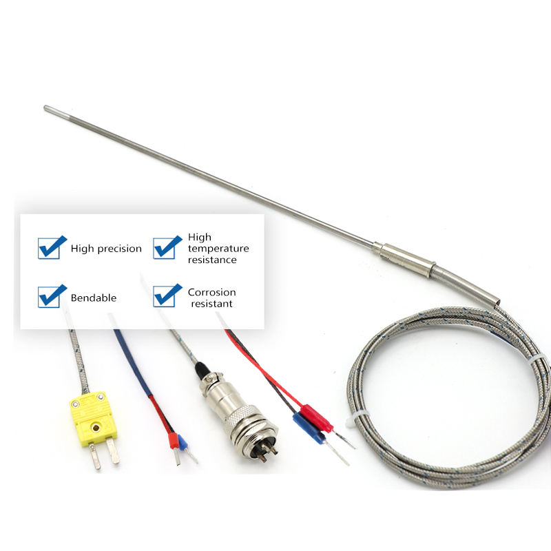 Pang-industriya na Pagsukat ng Temperatura Hindi kinakalawang na Asero High-Precision PT100 Temperature Sensor RTD Temperature Monitor