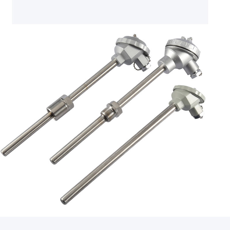 Insulated, hindi tinatablan ng tubig, hindi tinatablan ng pagsusuot ng thermocouple na hindi kinakalawang na asero na materyal 1800°C K-type na thermocouple PT100 RTD-type probe thermocouple