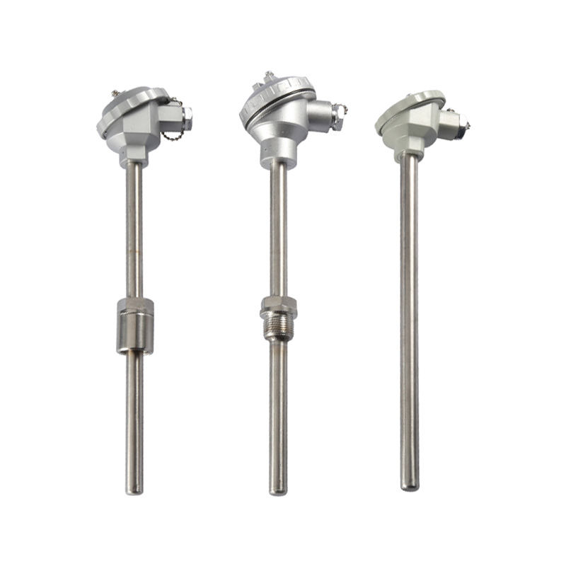 Insulated, hindi tinatablan ng tubig, hindi tinatablan ng pagsusuot ng thermocouple na hindi kinakalawang na asero na materyal 1800°C K-type na thermocouple PT100 RTD-type probe thermocouple
