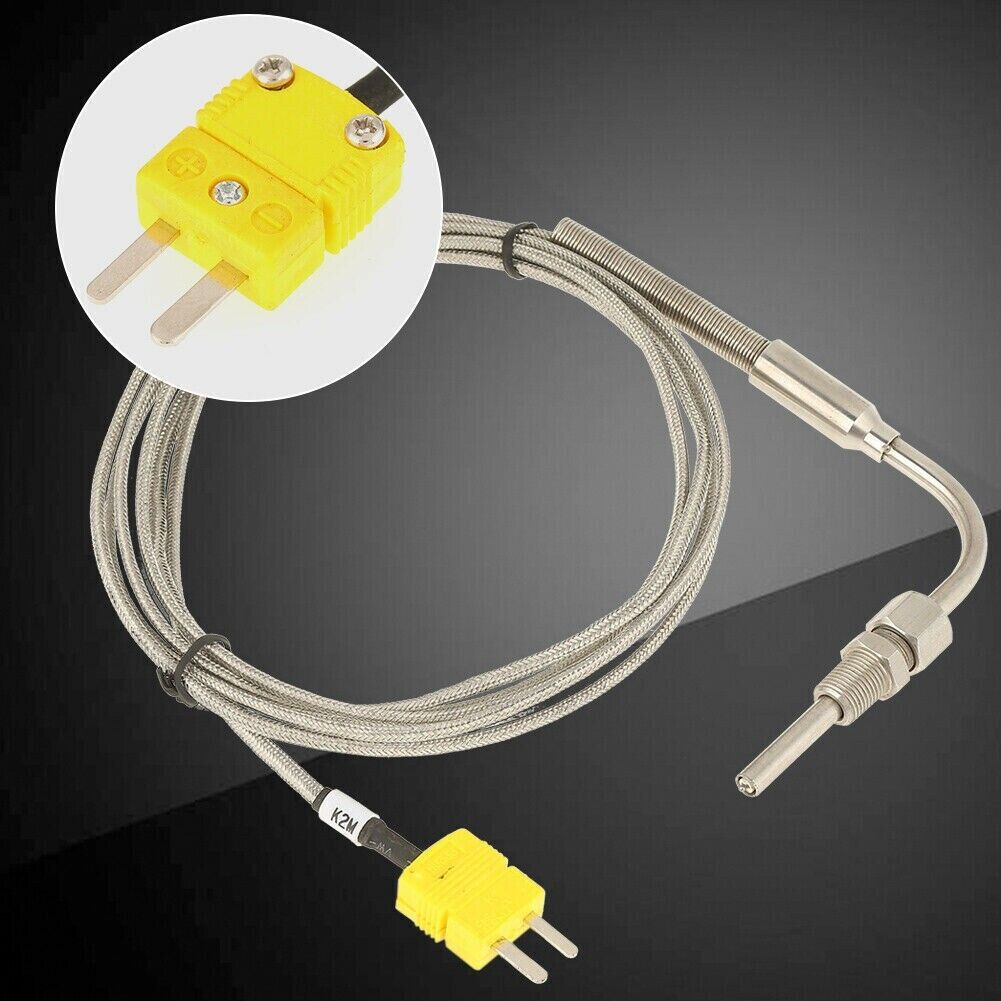 Brown PTFE-sheathed temperature measurement 2-wire thermocouple extension cable na may thermocouple plug para sa direktang contact K-type na sensor