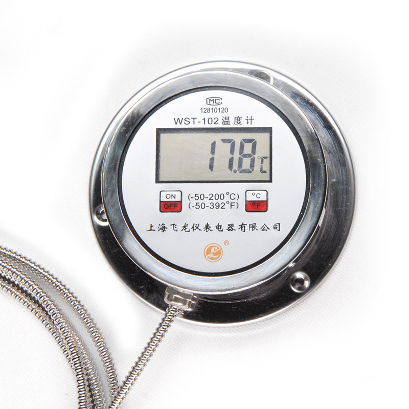 High-Precision Digital Display Thermometer Radial K-Type Pt100 Thermometer Hindi kinakalawang na Asero Flexible Hose Digital Thermometer