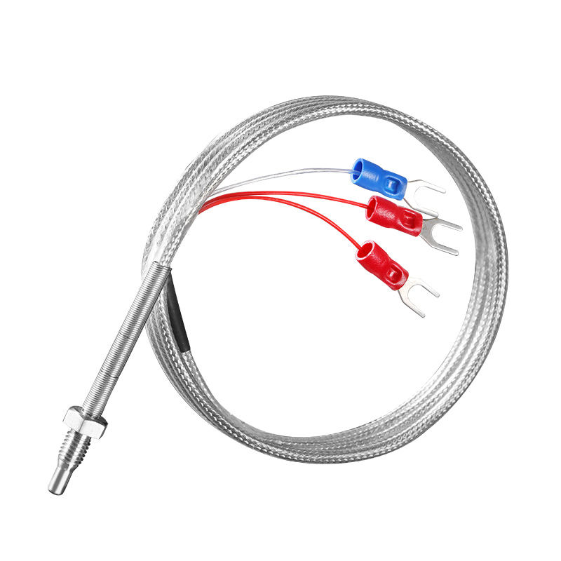 Industrial-grade compact temperature sensor na may stainless steel screw mounting PT100K probe (M6/M8) Thermocouple